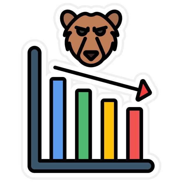 Vector bear market icon vector image can be used for investing