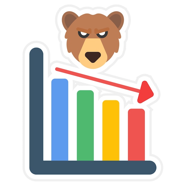 Vector bear market icon vector image can be used for investing