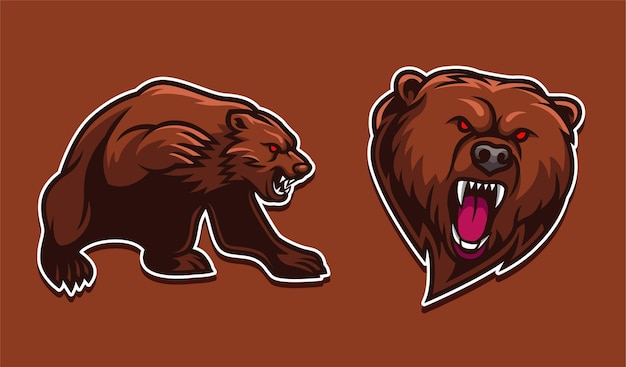Vector bear mascot character