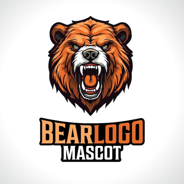 Bear Mascot Logo Design Bear Vector Illustration