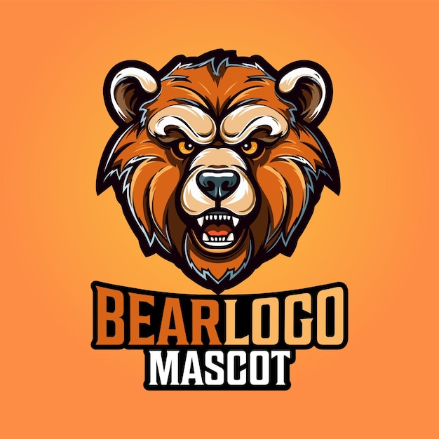 Bear Mascot Logo Design Bear Vector Illustration