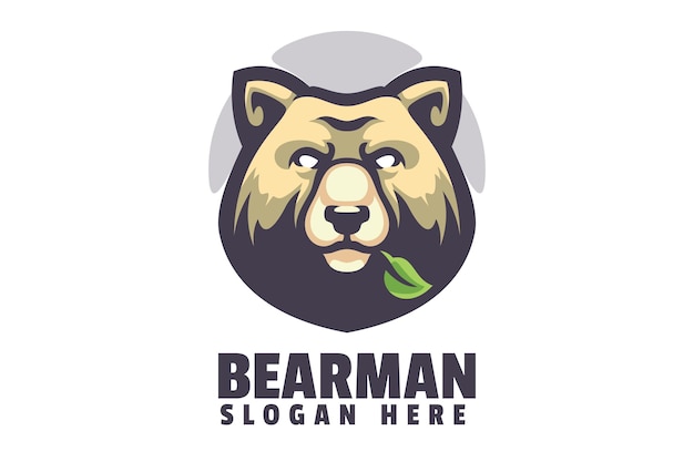 Vector bear mascot logo design