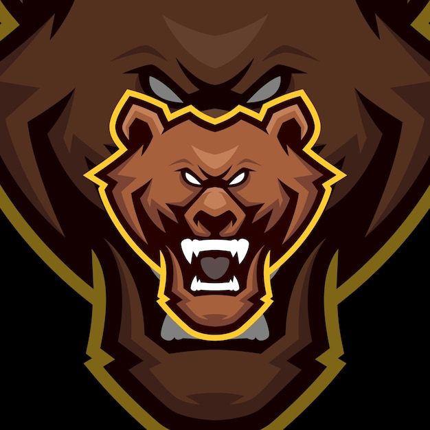 Vector bear mascot logo templates