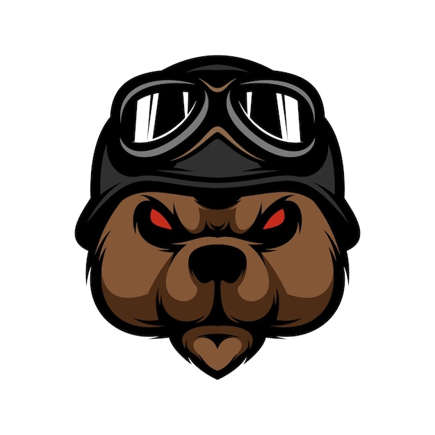 Bear mascotte logo ontwerp