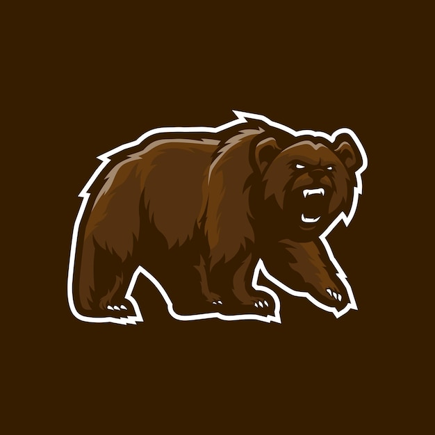 Bear mascotte logo ontwerp