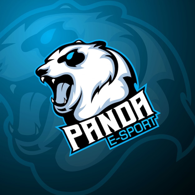 Bear of panda team E-sport Mascot logo