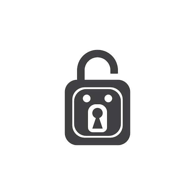 Vector bear padlock vector logo design