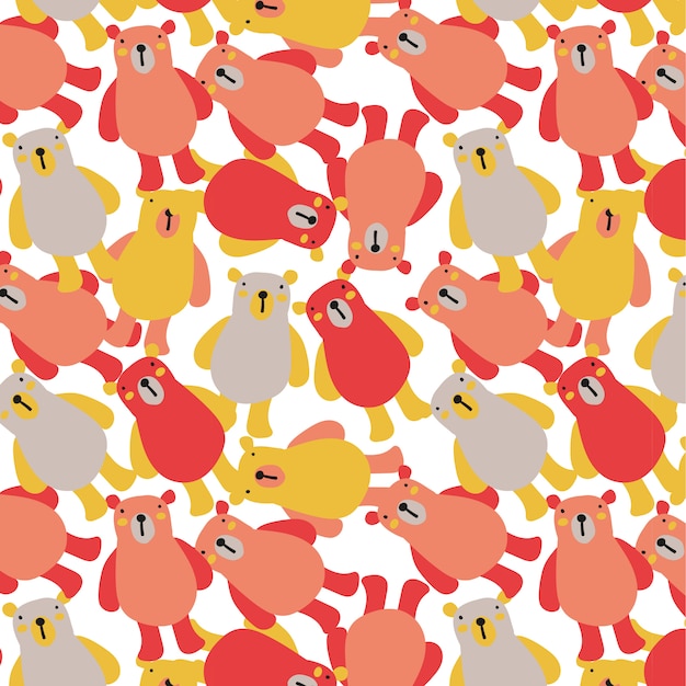 Vector bear pattern design