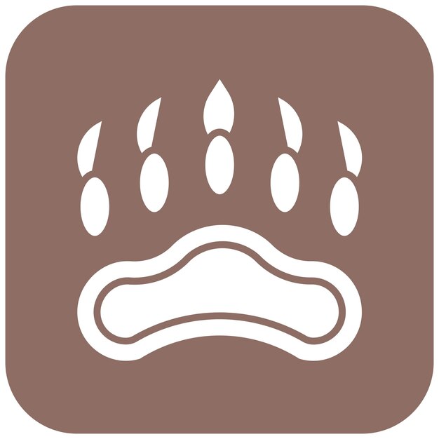 Vector bear paw icon vector afbeelding kan worden gebruikt voor vikings