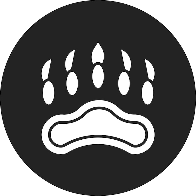 Vector bear paw icon vector afbeelding kan worden gebruikt voor vikings