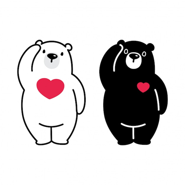 bear polar heart