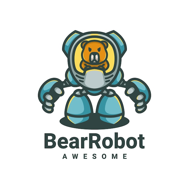 Bear robot logo