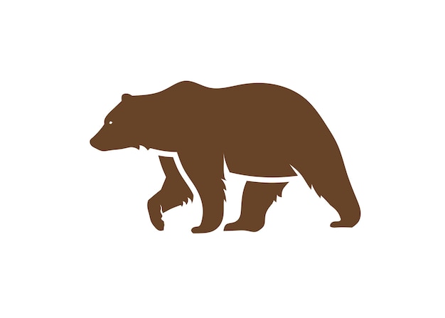 Bear silhouette icon logo