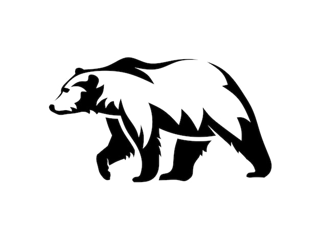 Bear silhouette icon logo