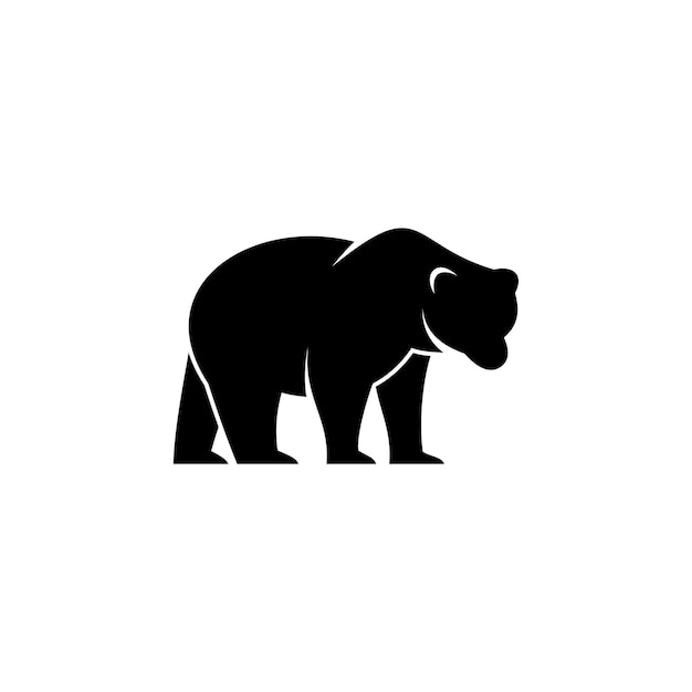 Illustrazione del logo della siluetta dell'orso