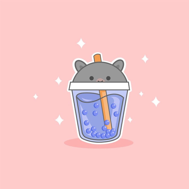 Vector bear smoothie