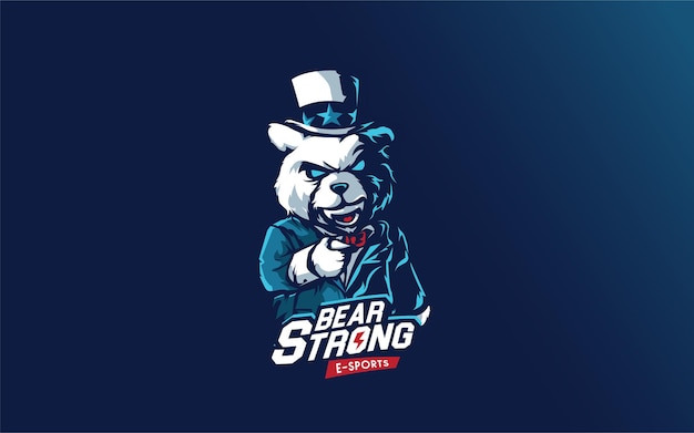 Bear strong логотип для киберспорта