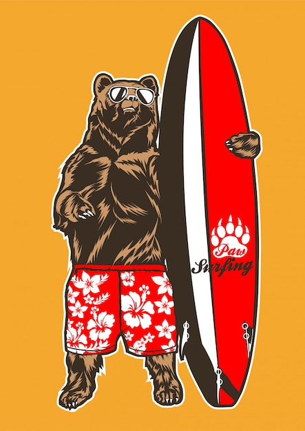 Bear surfer