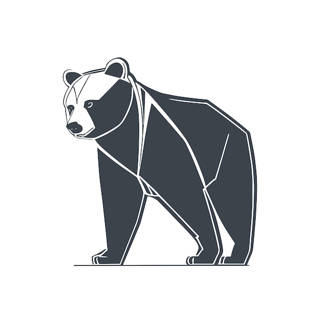 The bear symbolizes art design stock illustration