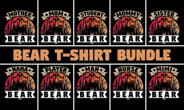 Vector bear t-shirt design