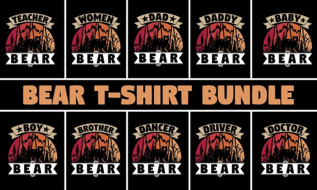 Медведь дизайн футболки
