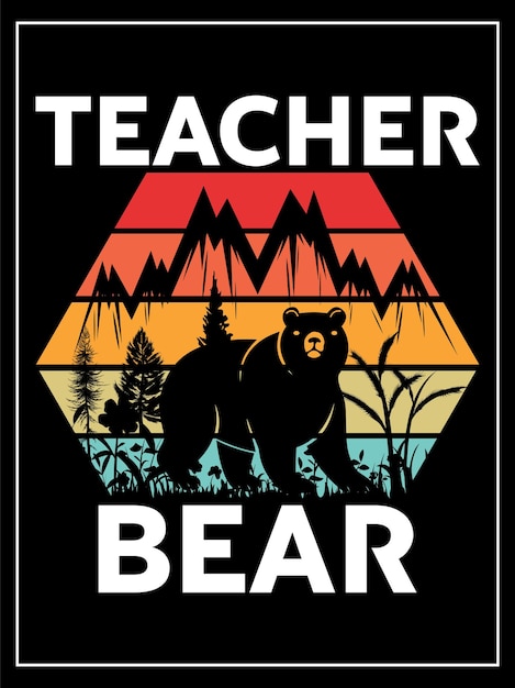 Vector bear t-shirt design