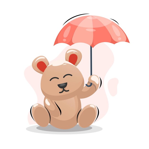 bear and umbrella