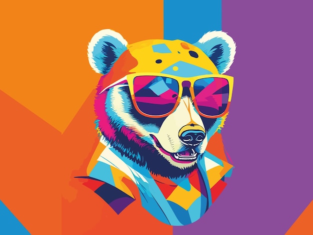 bear vector illustration ai generated