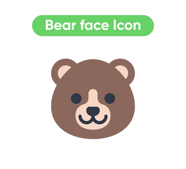 Bear vector isolated icon Bear emoji illustration