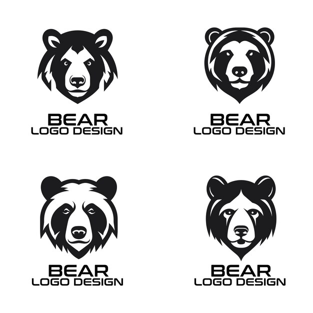 Bear vector logo design