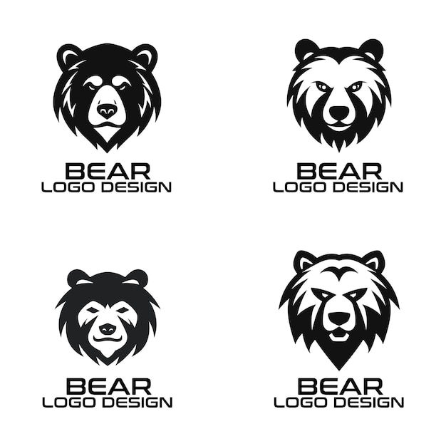 Векторный дизайн логотипа медведя