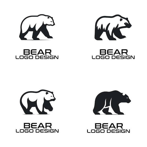 bear vector logo design