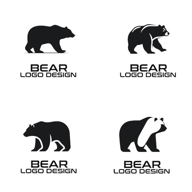bear vector logo design