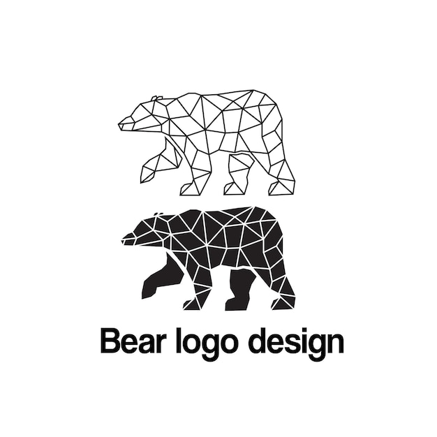 bear vector logo design