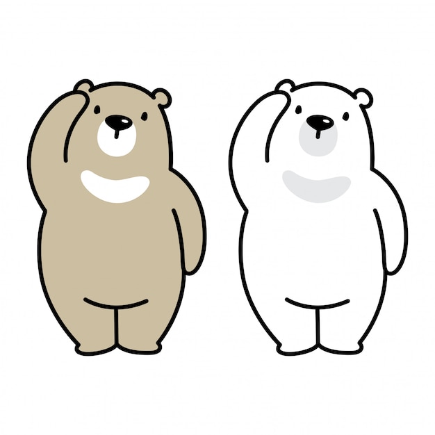 Bear vector polar bear cartoon