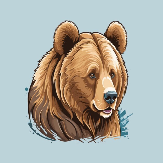 Vector bear vector on a white background