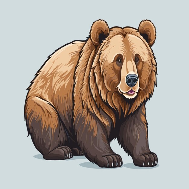 Vector bear vector on a white background