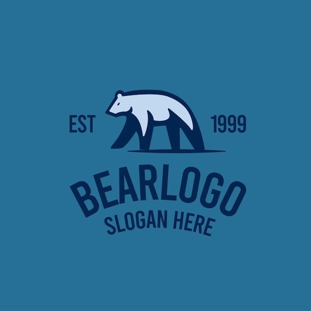 Bear vintage retro logo