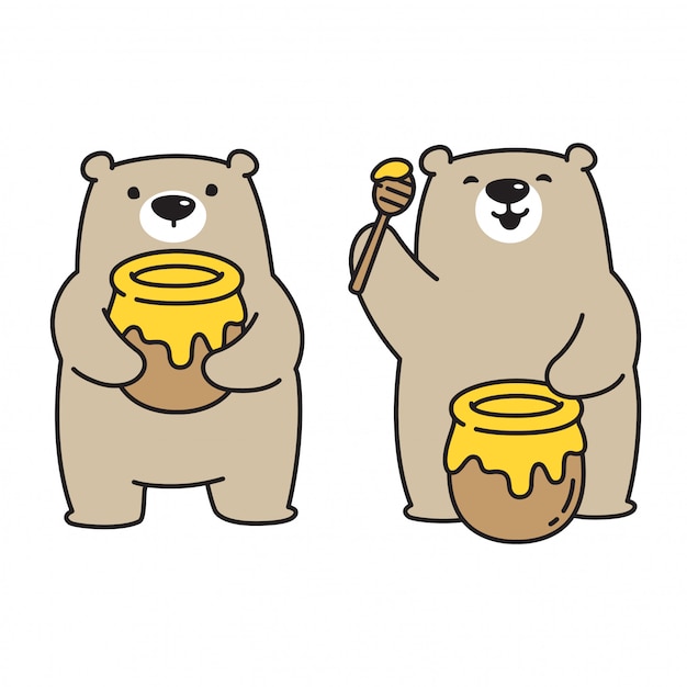 Bear with honey