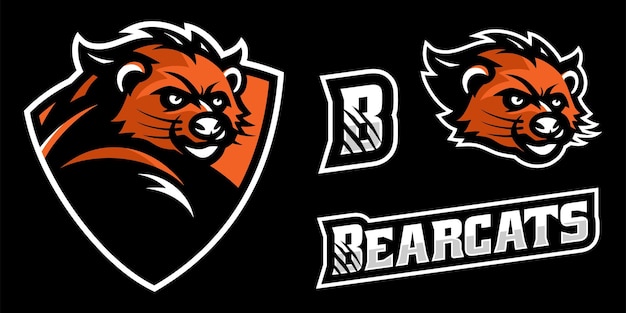 Vector bearcats sport logo vector set