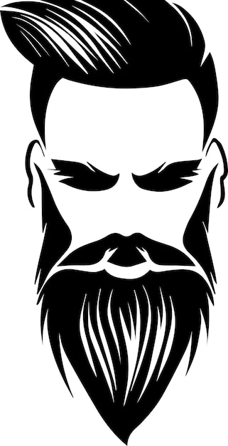 Beard face tattoo illustration 2