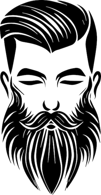 Beard face tattoo illustration 4