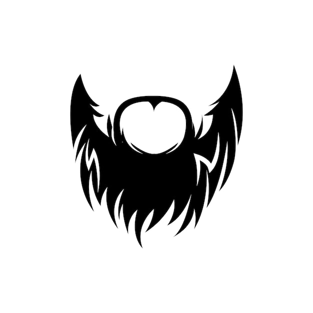 Vector beard logo design male face appearance vector for babershop hair appearance brand label