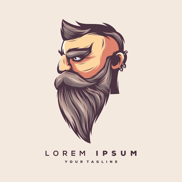 Beard logo vector