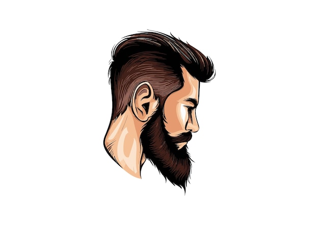 Vector beard whispers vector logo inspirations