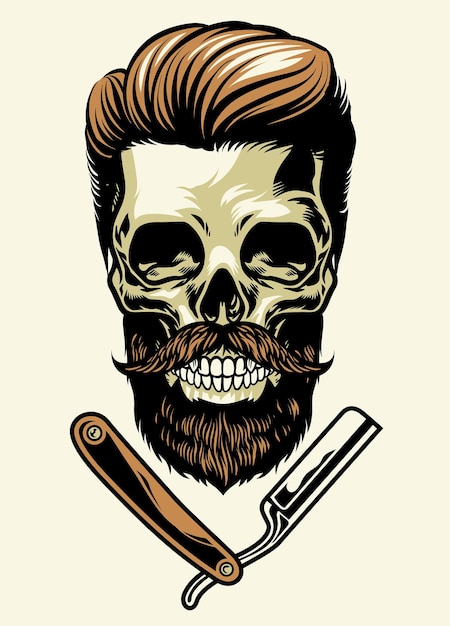 Bearded barberman skull