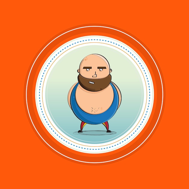 Vector bearded character