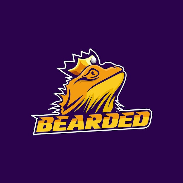 Vector bearded dragon logo