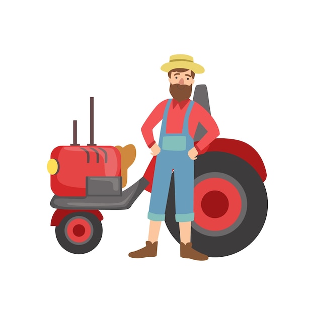 Bearded Farmer With Trucktor