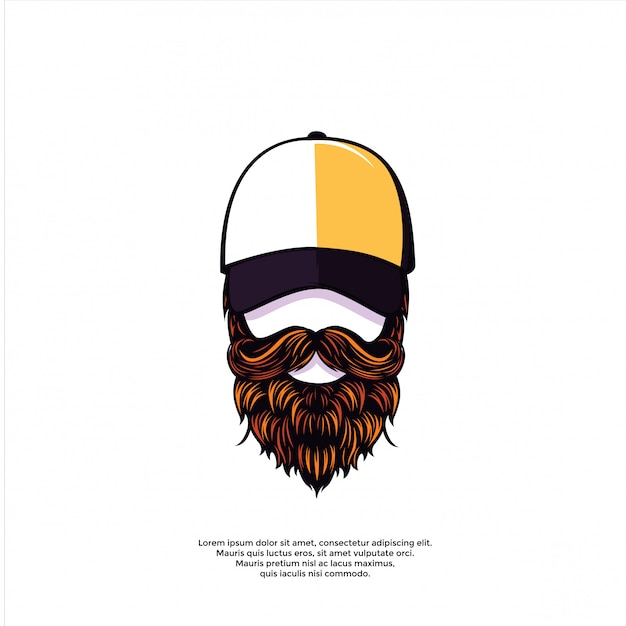 Bearded man illustration